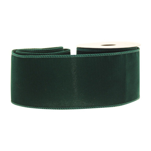 Emerald Green Velvet Ribbon 63mm