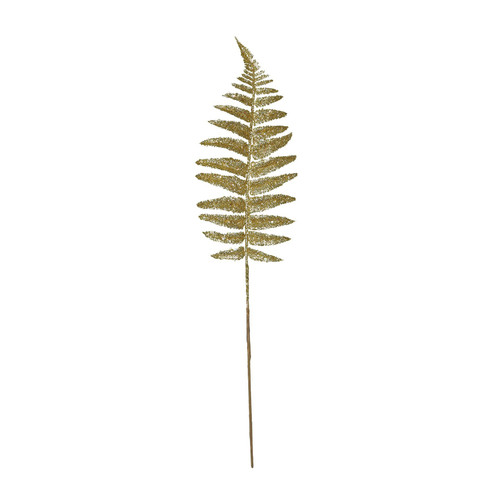 Gold Glitter Fern Leaf 