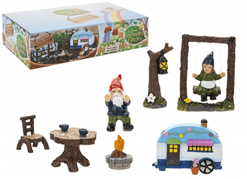 Secret Fairy Garden Gnome & Caravan Set