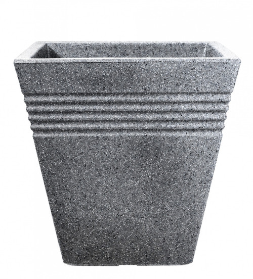 40cm Square Piazza Planter - Alpine Grey