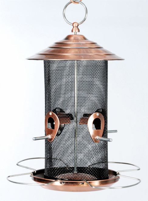 Brushed Copper Mixed Seed Feeder