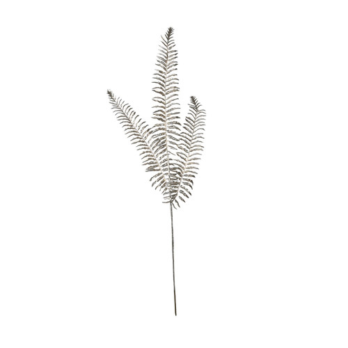 Champagne Metallic Fern Spray Stem (x3 Leaves)  Champagne Metallic Fern Spray Stem (x3 Leaves)