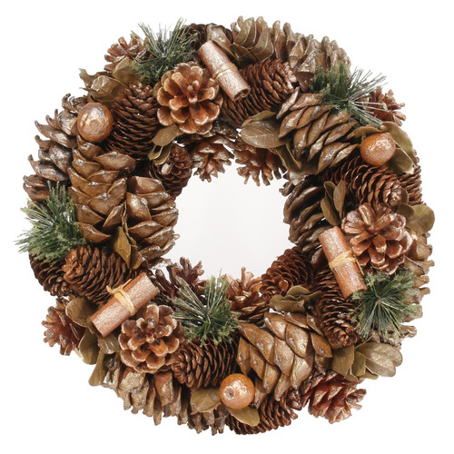 Gold Glitter Cinammon Wreath (30cm)