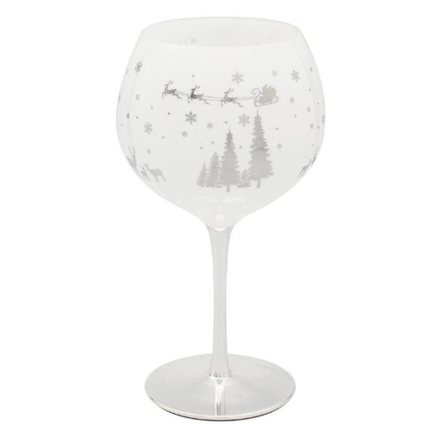 Christmas Woodland Gin Glass 