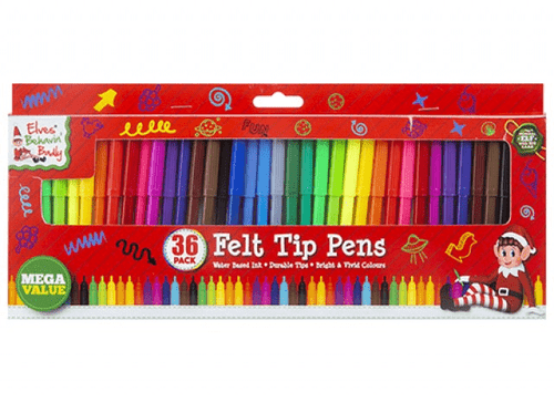 36 Elf Felt Tip Pens In Colour Box
