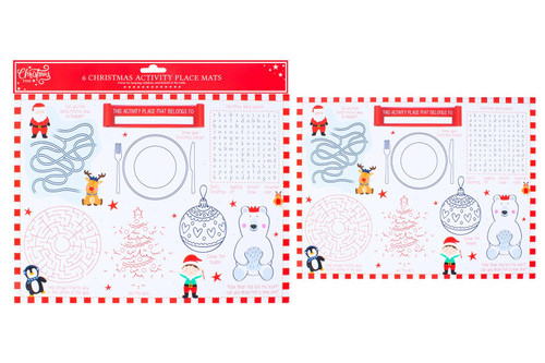 Christmas Activity Placemats (Set of 6)