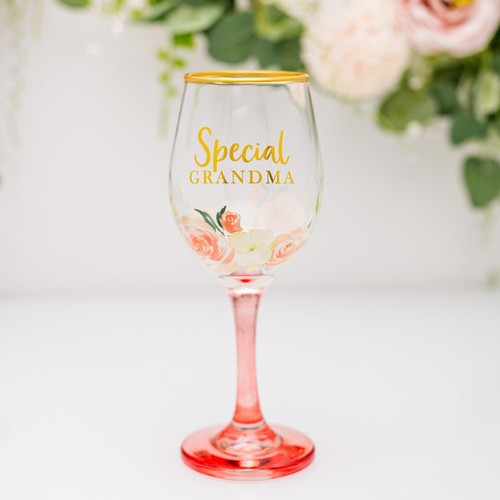 Peaches & Cream Grandma Wine Glass - Discontinued