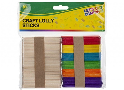 8cm Natural & Bright Lolly Sticks (100pcs)