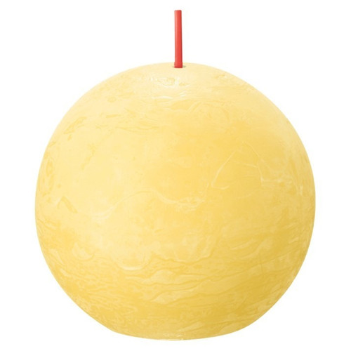 Sunny Yellow Bolsius Rustic Shine Ball Candle 76mm Sunny Yellow Bolsius Rustic Shine Ball Candle 76mm