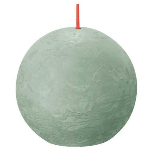 Jade Green Bolsius Rustic Shine Ball Candle (76mm)