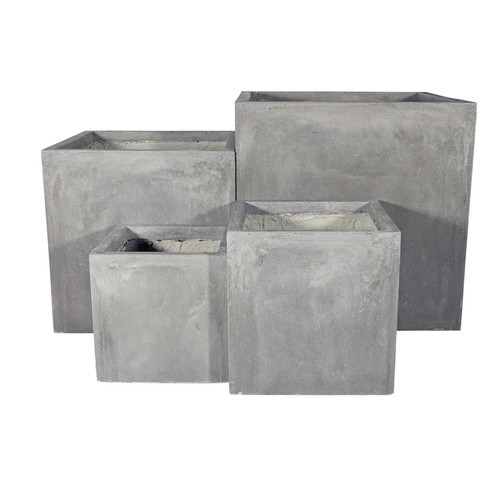 Set of 4 Light Grey Hortus Cubes