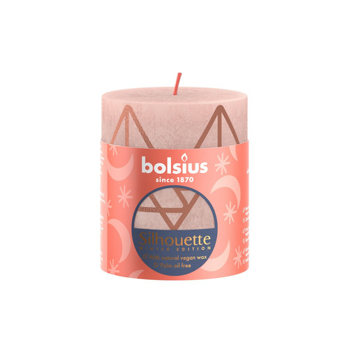 Bolsius Pink & Print Rustic Silhouette Candle (80mm x 68mm) Bolsius Pink & Print Rustic Silhouette Candle (80mm x 68mm)