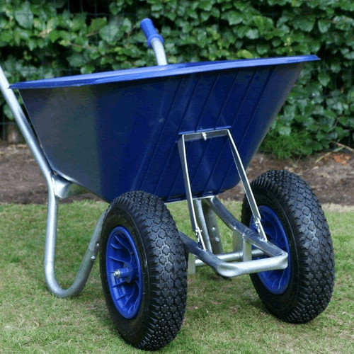 Twin Wheeled County Cruiser Wheelbarrow - Blue