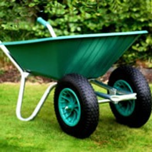 Twin Wheeled County Clipper Wheelbarrow - Green