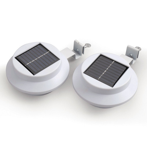 Set of 2 Solar Gutter Lights - White - Discontinued