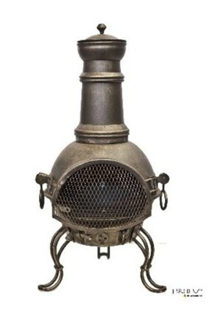 La Hacienda Medium Steel Chimenea  - Bronze - Discontinued