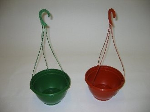 10inch Plastic Hanging Basket In Green - Discontinued