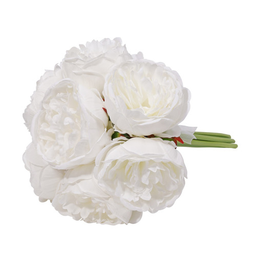 Aquitaine Peony Bunch White 34cm (7 flowers bunch)