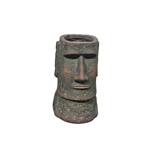 Small Bronze Moai Planter  Small Bronze Moai Planter