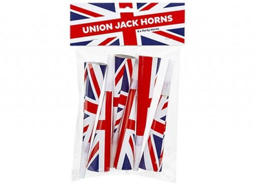 Union Jack Party Horns (pack of 6)