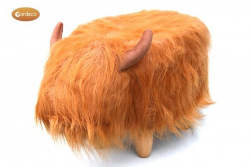 Dillis the Highland Cow Fur Footstool 