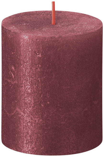 Red Bolsius Rustic Shimmer Metallic Candle (80 x 68mm)