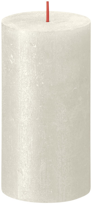 Bolsius Rustic Ivory Shimmer Metallic Candle (130mm x 68mm)
