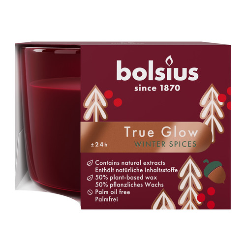 Bolsius Christmas Fragranced Glass Candle (Winter Spices) 