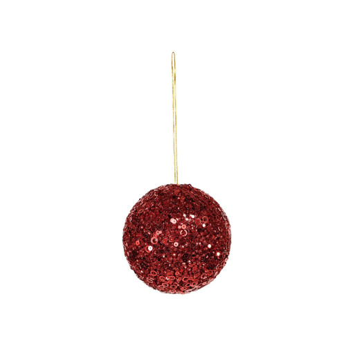 Red Glitter Bauble (Dia10cm) Red Glitter Bauble (Dia10cm)