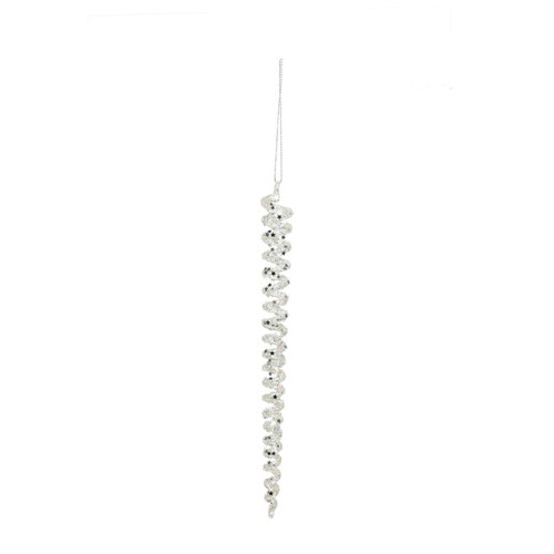 Winter Wonderland Glass Silver Icicle (25cm)