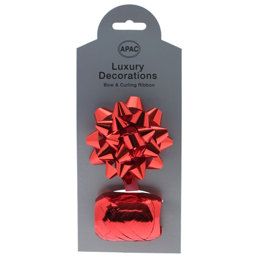 Metallic Red Galaxy Bow & Cop 75mm