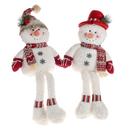 Sitting Snowmen With Dangly Legs (Assorted)