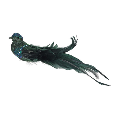 Green Glitter Bird (23cm) 