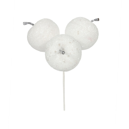 White Apple Bunch of 3 (Dia5cm)  White Apple Bunch of 3 (Dia5cm)