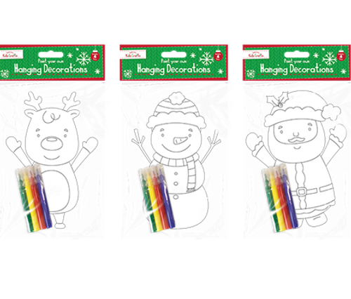Colour Your Own Hanging Christmas Decoration (Assorted)