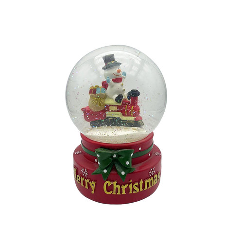 Snowman Snow Globe with Wind Up Music (100mm)