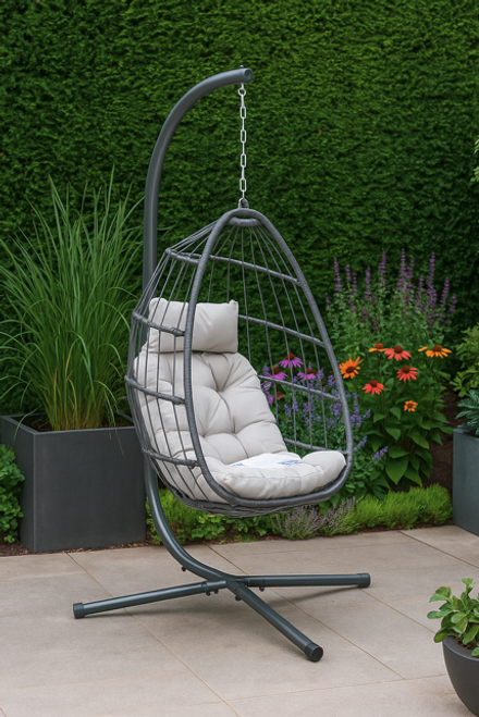 Grey Egg Chair (195cm)