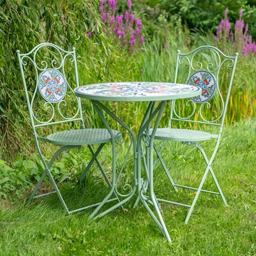 Green Mosaic Bistro Set