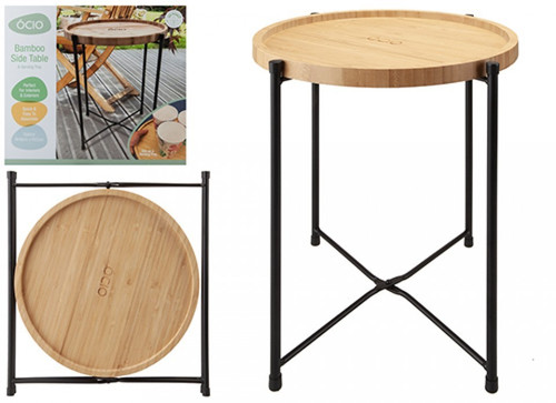Ocio Tavera Bamboo Side Table (46cm x 52cm)