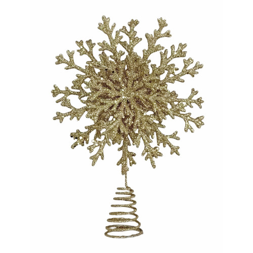 Champagne Snowflake Tree Topper (33cm)