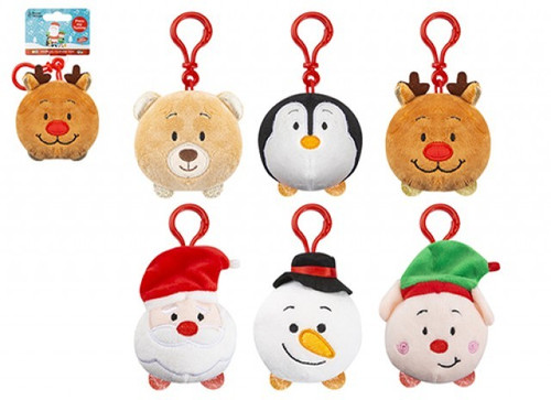 Christmas Musical Clip On Soft Toy (Assorted)