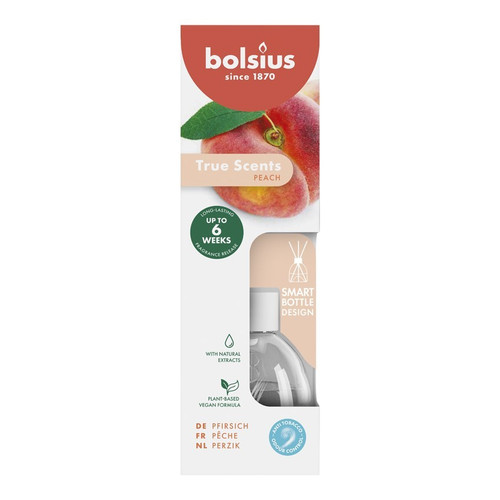 Bolsius True Scents Fragrance Diffuser - Peach (60ml) Bolsius True Scents Fragrance Diffuser - Peach (60ml)