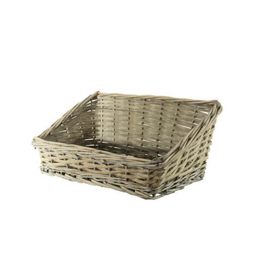 Natural Softwood Square Sloped Basket 42cm Natural Softwood Square Sloped Basket 42cm