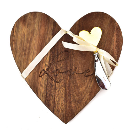 Heart Shaped Wooden Cheeseboard Heart Shaped Wooden Cheeseboard
