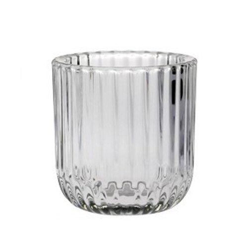 Clear Darcie??Rounded Base Glass Tealight Holder (8cm)