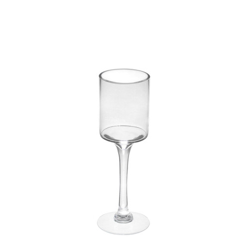Clear Tall Stem Candle Holder Glass Vase (30cm) Clear Tall Stem Candle Holder Glass Vase (30cm)