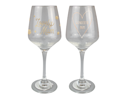 Mothers Day Printed Wine Glass (Assorted) Mothers Day Printed Wine Glass (Assorted)