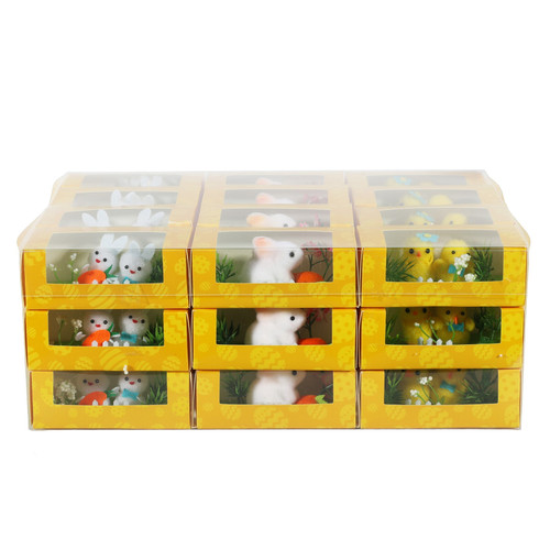 Chicks & Rabbits in Display Box (Assorted)