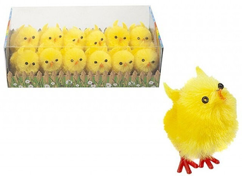 4cm Chenille Yellow Chick (Pack of 12) 4cm Chenille Yellow Chick (Pack of 12)