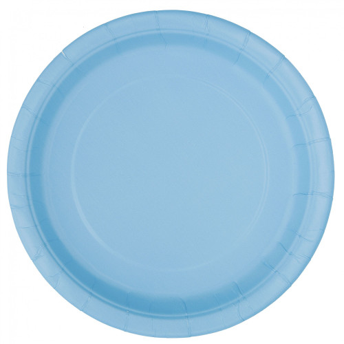 Light Blue Paper Party Plates (8pk)